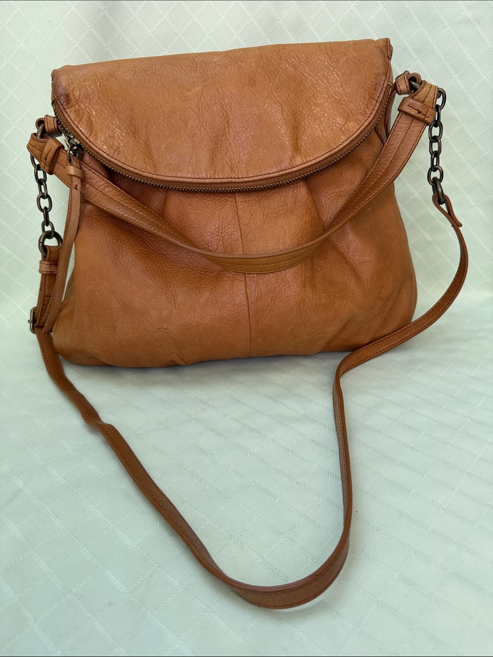 Vintage Margot New York Leather Shoulder Bag in Caramel Shoulder Bags